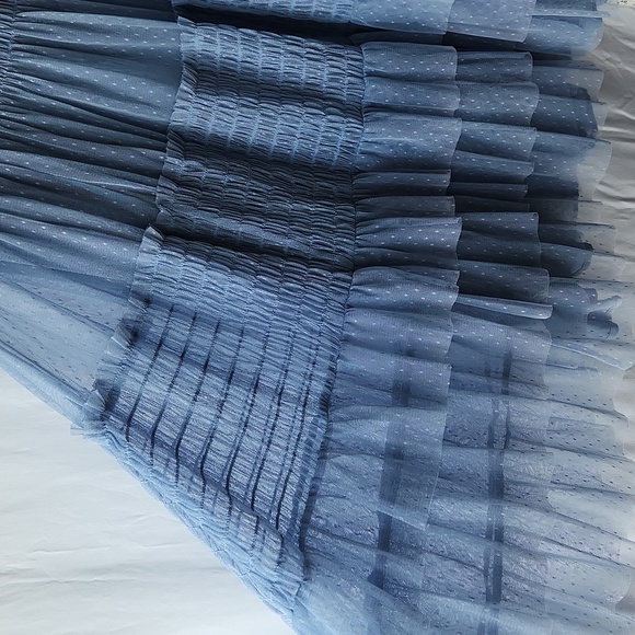 Maeve Blue Tulle Skirt Size Medium - Picture 5 of 7